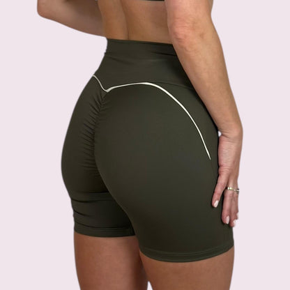 Shortinho Empina Bumbum Luna Verde Militar com Off White