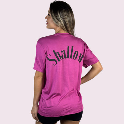 Camiseta Manga Curta Shallow Fúcsia Unissex