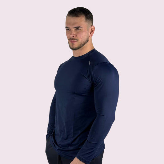 Camiseta Manga Longa Masculina Flow Marinho