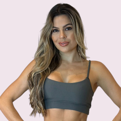 Top Isa Cotelê Grafite