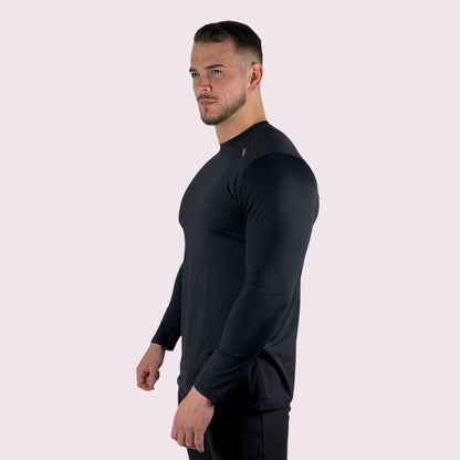 Camiseta Manga Longa Masculina Flow Preta