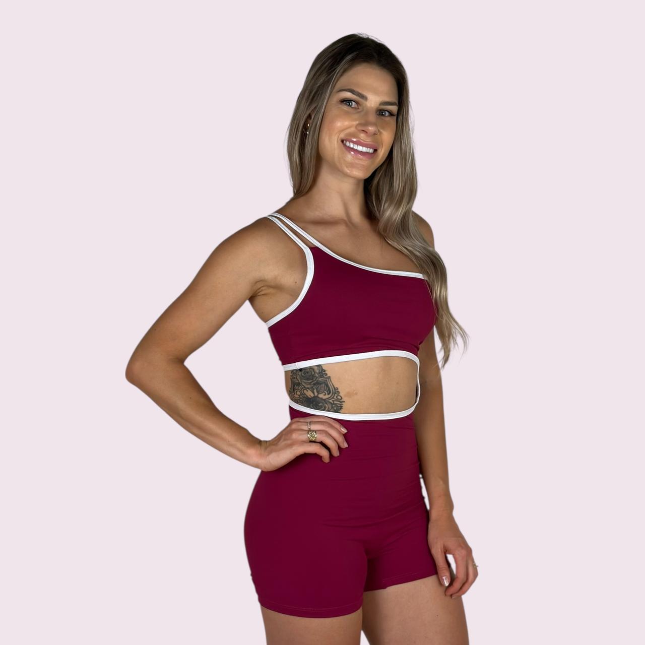 Macacão Luna Hibisco com Branco