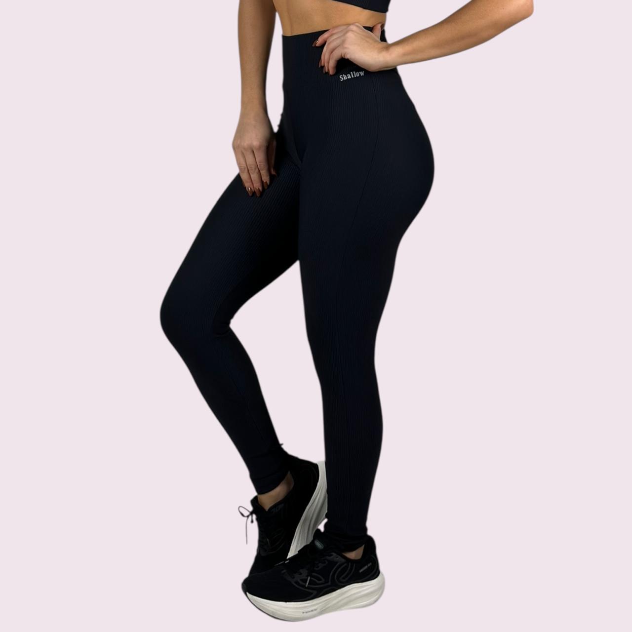 Legging Kim Cotelê Preto