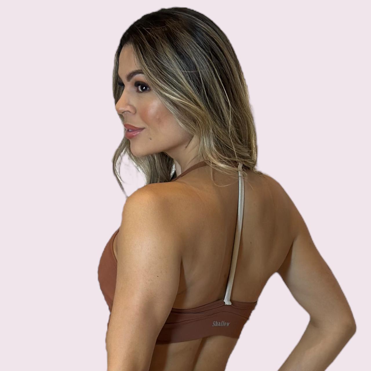 Top Lari Suplex Terracota com Off White