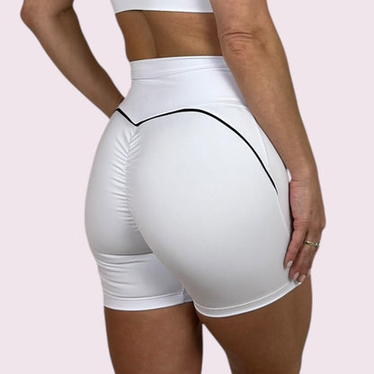 Shortinho Empina Bumbum Luna Branco com Preto