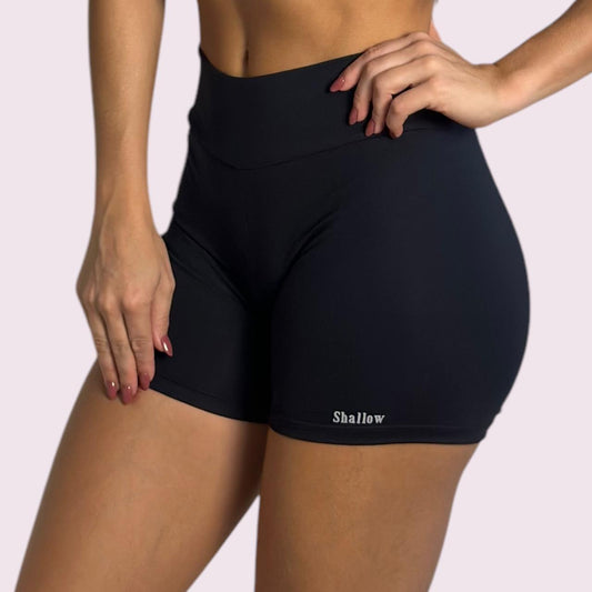 Shortinho Empina Bumbum Preto com Shallow Pink