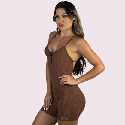 Macacão Alice Curto Access Coffee