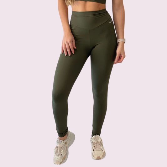 Legging Recortes Suplex Verde Militar