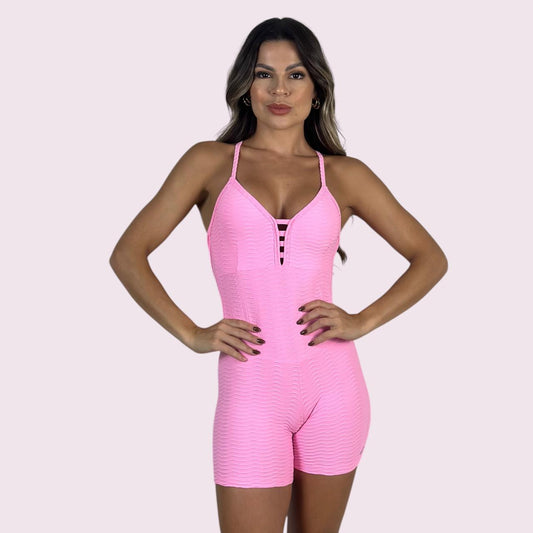 Macacão Alice Curto Access Rosa Candy