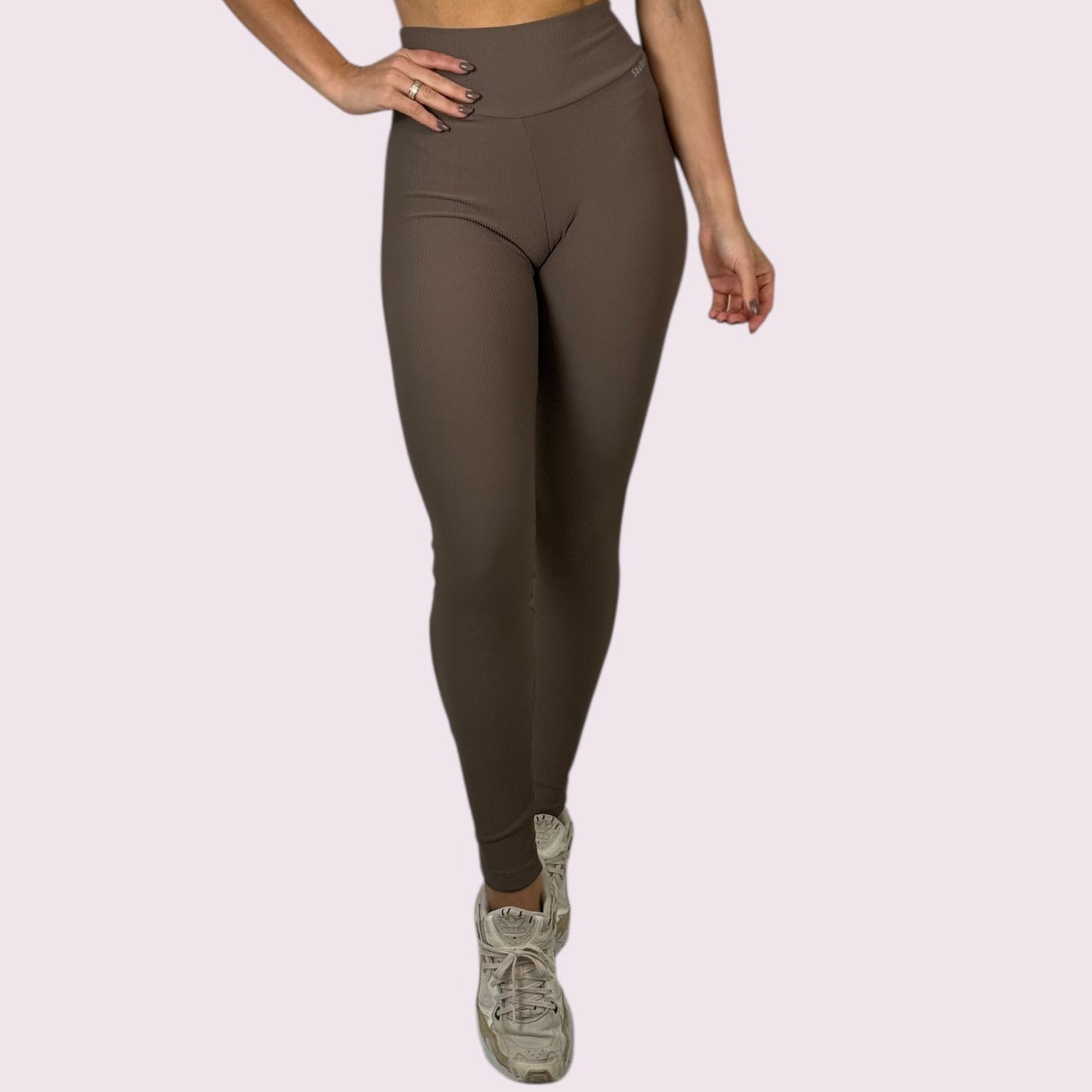 Legging Kim Cotelê Mocha Mousse