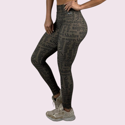 Legging Empina Bumbum Estampa Shallow Verde Militar