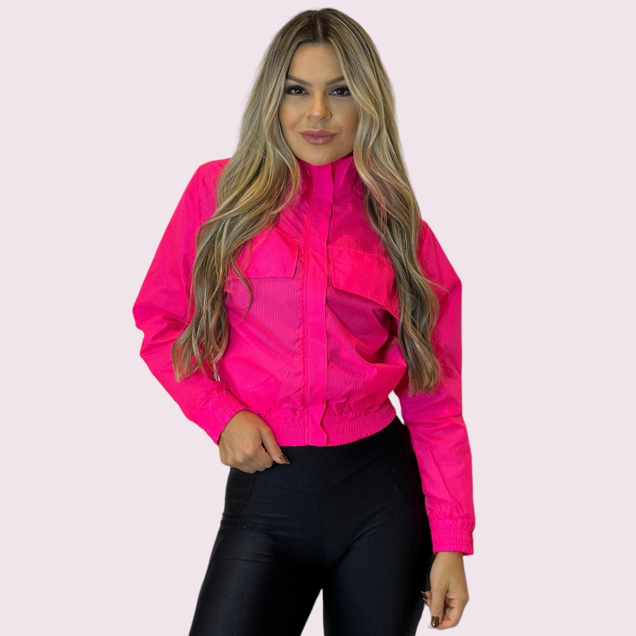 Corta Vento Tai Pink Neon