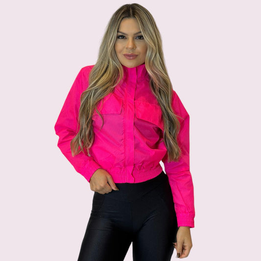 Corta Vento Tai Pink Neon
