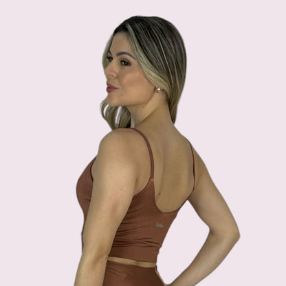 Top Cintia Metalizado Bronze