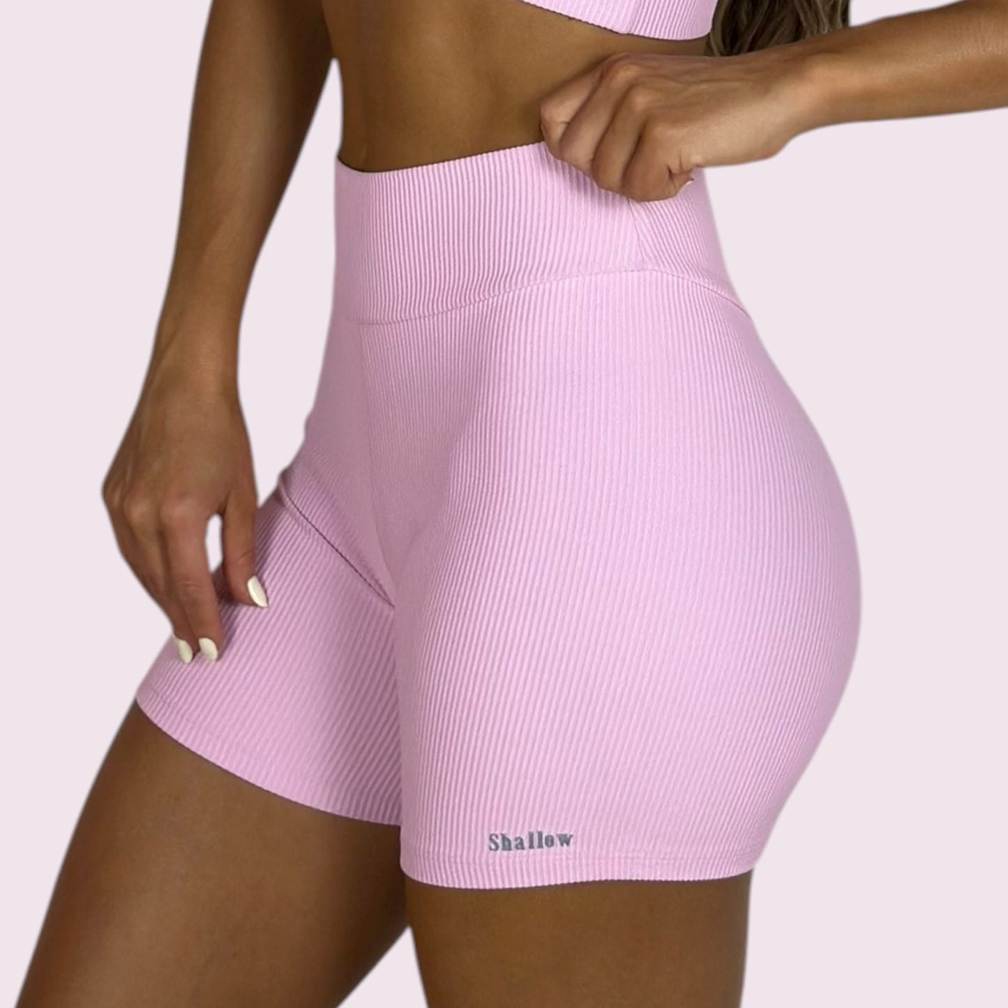 Shorts Cós V Cotelê Rosa Candy