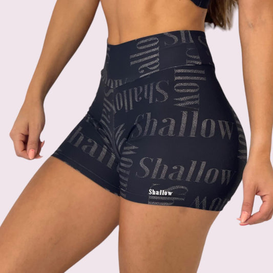 Shortinho Empina Bumbum Estampa Shallow Preta