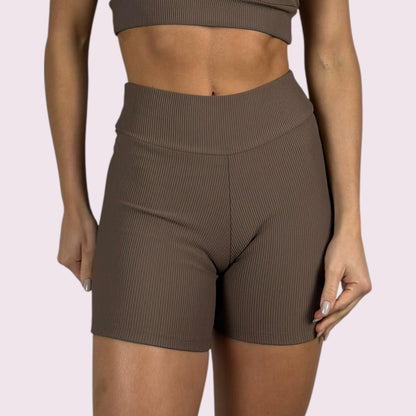 Shorts Cós V Cotelê Mocha Mousse