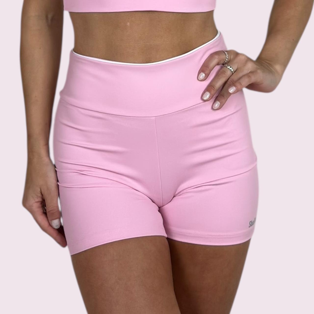 Shorts Zoe Rosa Candy com Branco