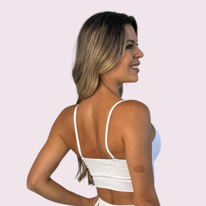 Top Isa Suplex Branco com Shallow Preto