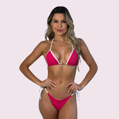 Biquíni Abu Dhabi Magenta com Branco