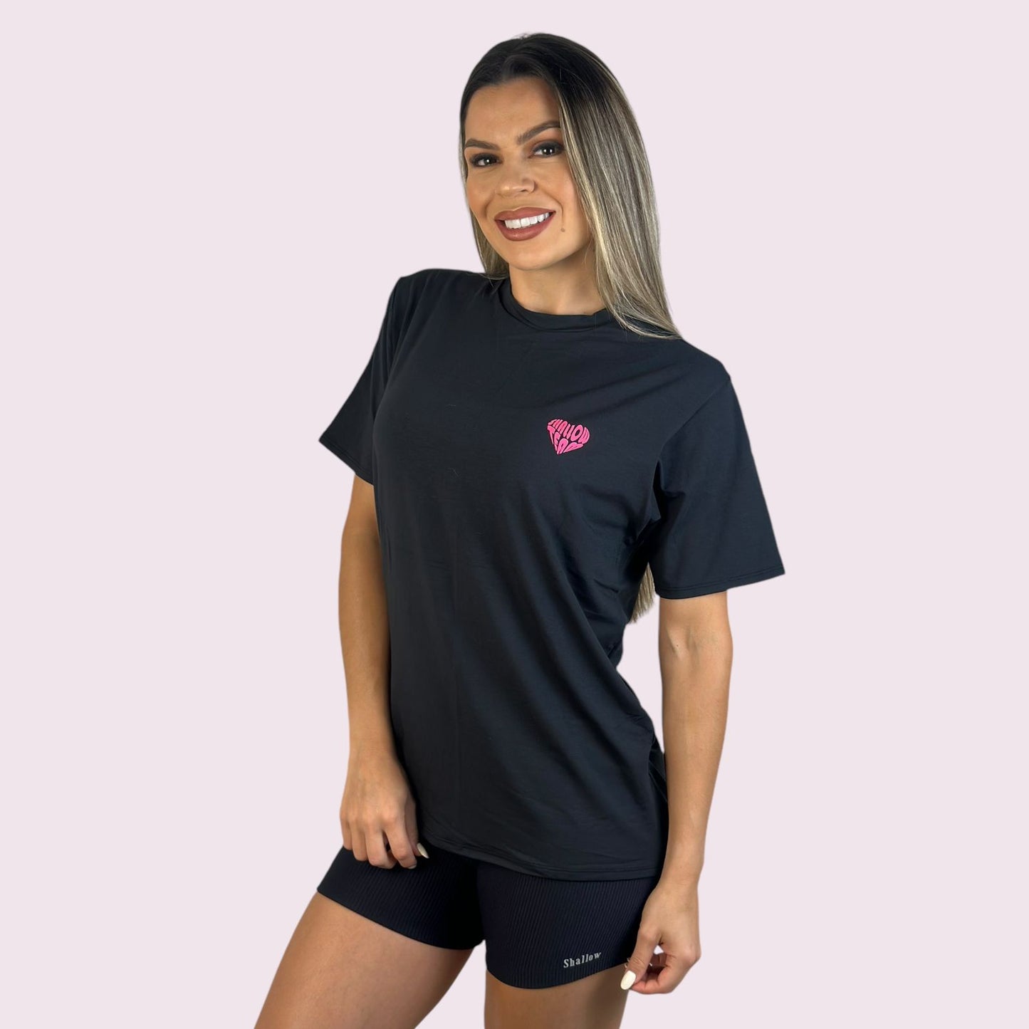 Camiseta Manga Curta Shallow Team Preta Unissex