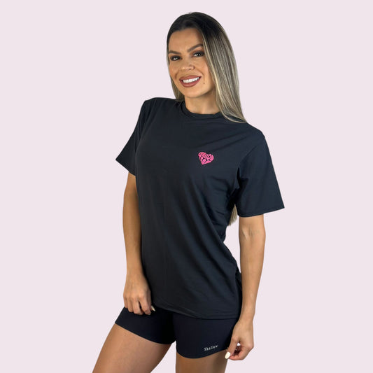 Camiseta Manga Curta Shallow Team Preta Unissex
