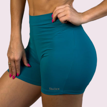 Shorts Elastic Empina Bumbum Suplex Verde Jade