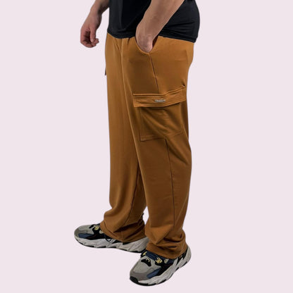 Calça Wide Moletom Terracota