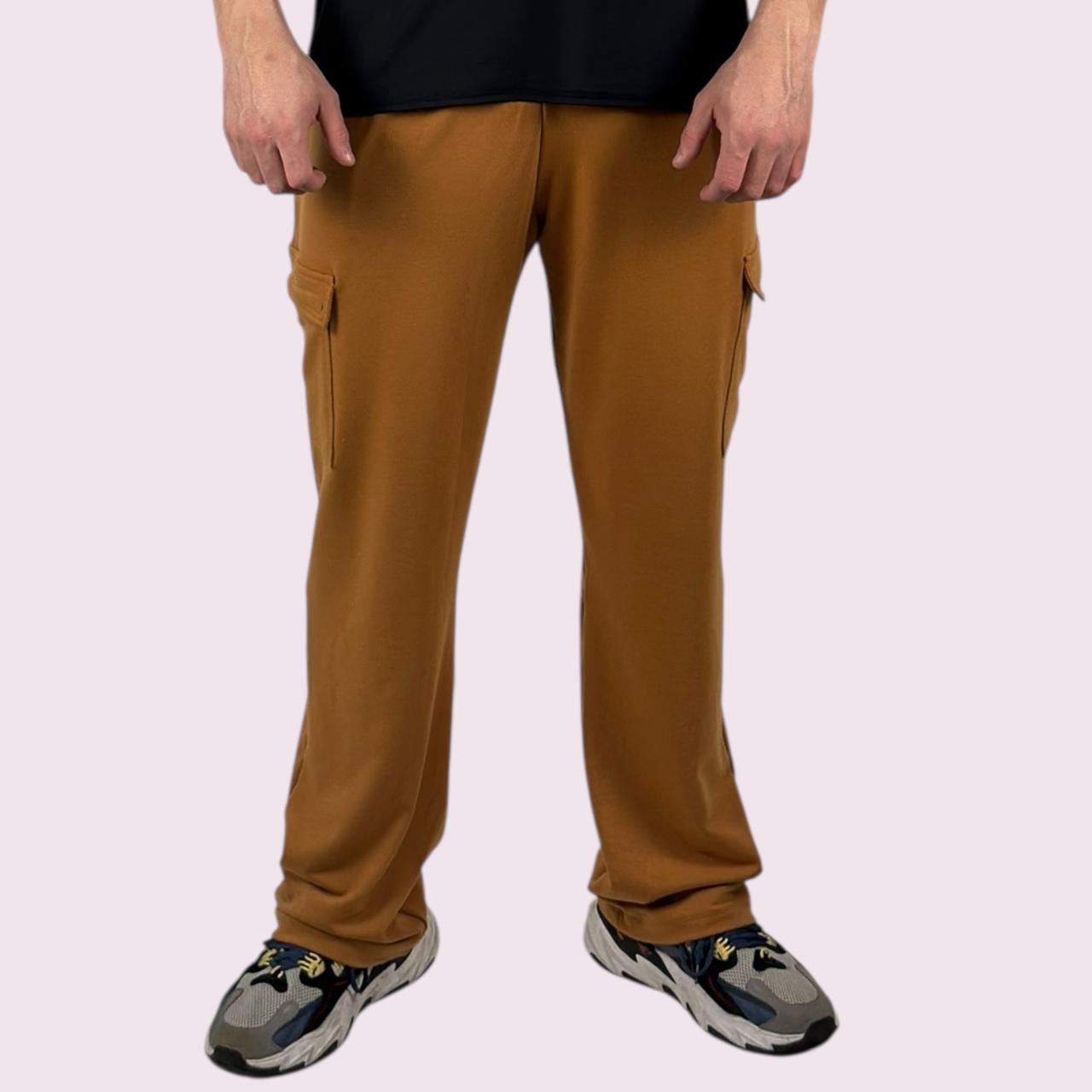 Calça Wide Moletom Terracota
