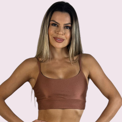 Top Isa Metalizado Bronze