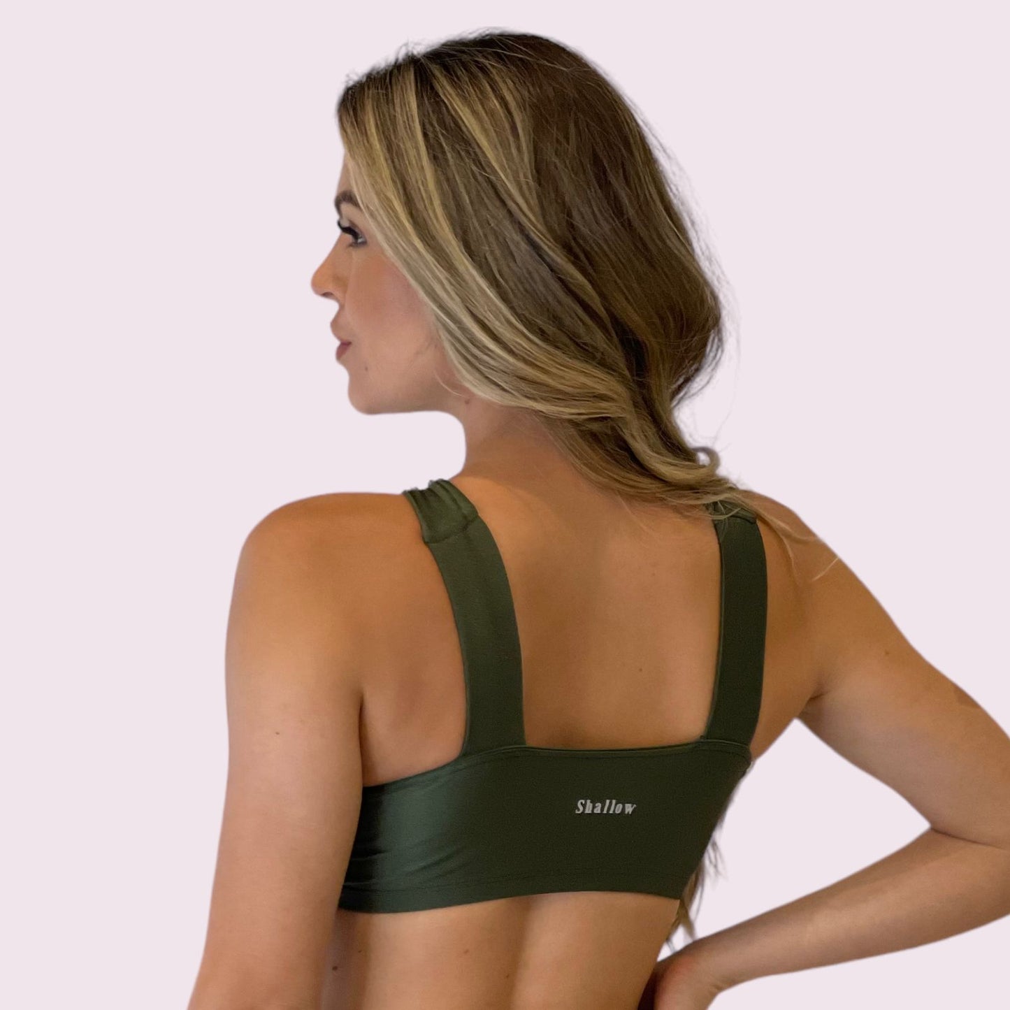 Top Alison Metalizado Verde Militar