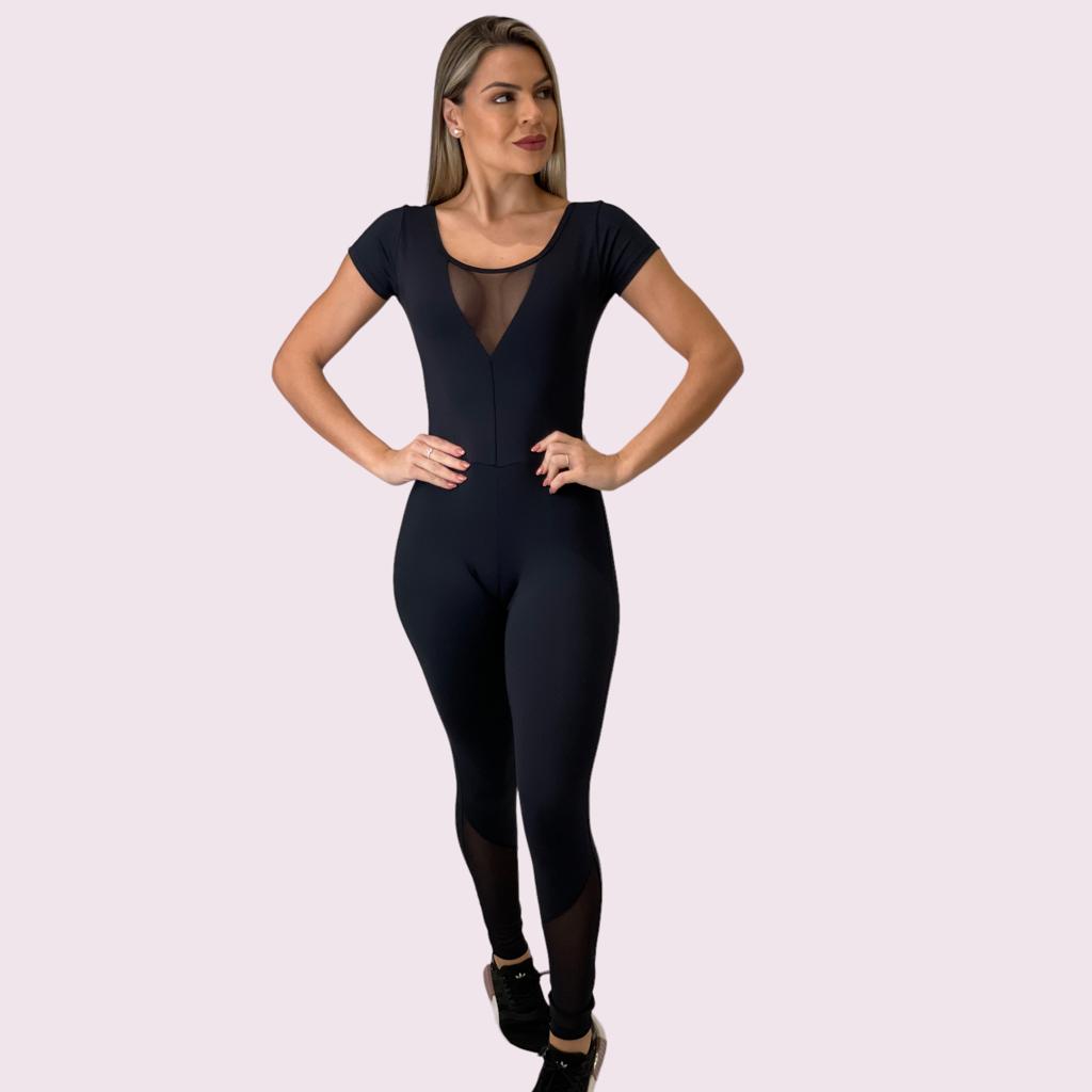 Macacão Jazz Comprido Preto