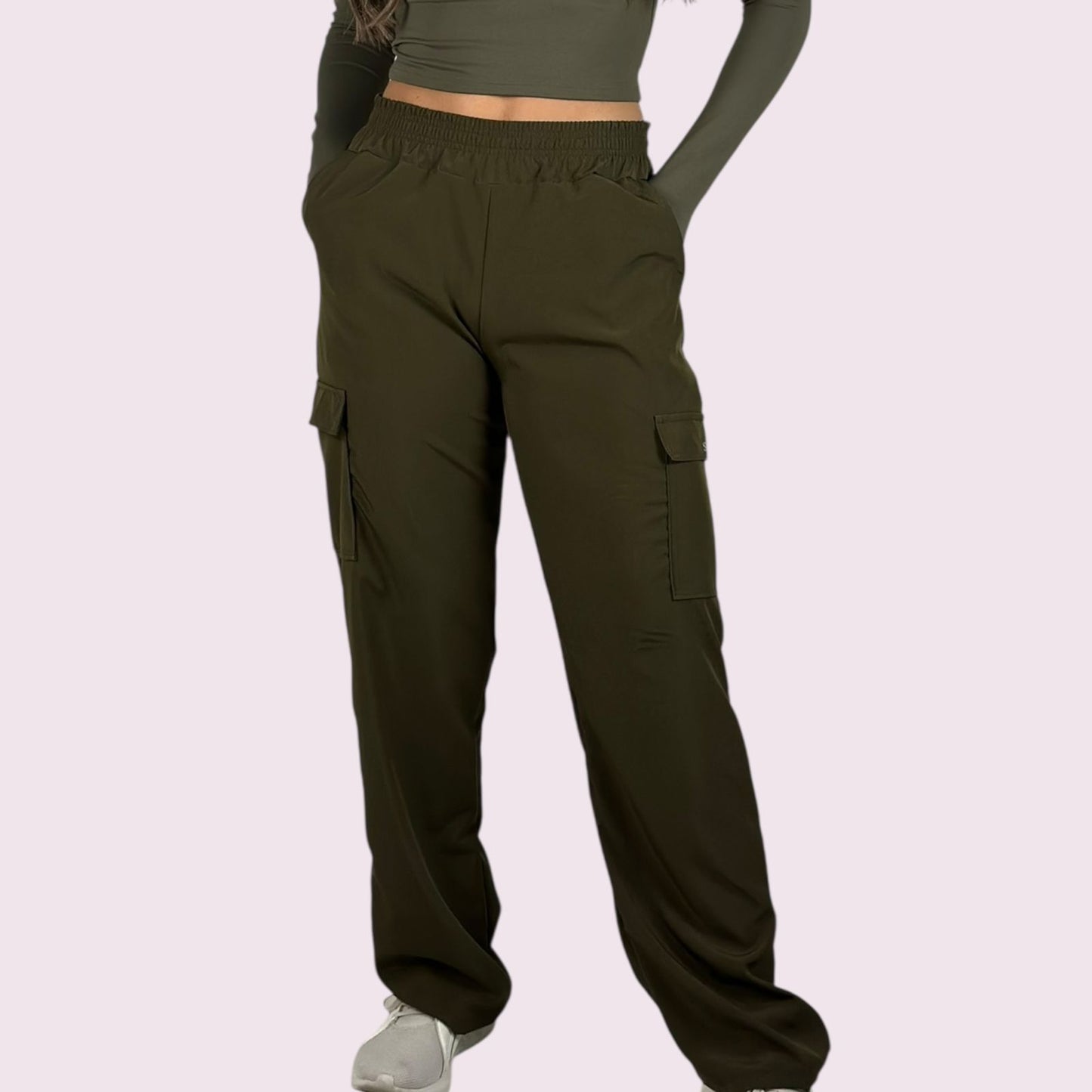 Calça Wide Verde Militar Unissex