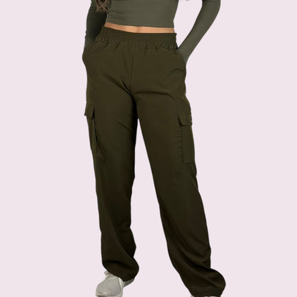 Calça Wide Verde Militar Unissex