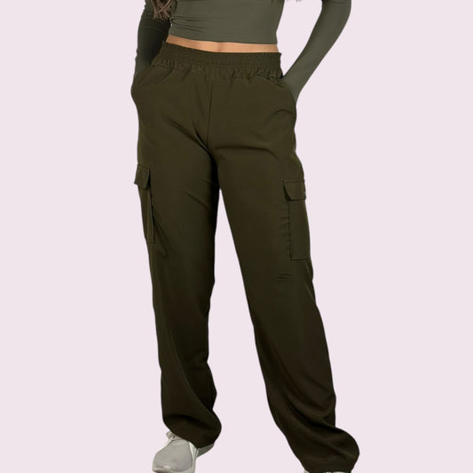 Calça Wide Verde Militar Unissex