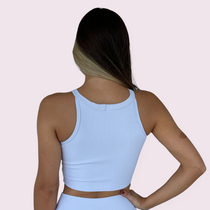 Cropped Ana Cotelê Branco