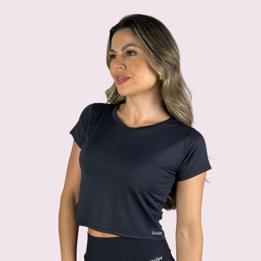 Cropped Dry Fit Preto