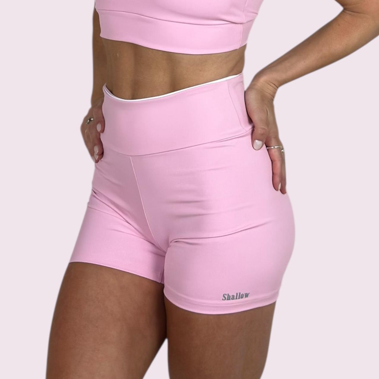 Shorts Zoe Rosa Candy com Branco