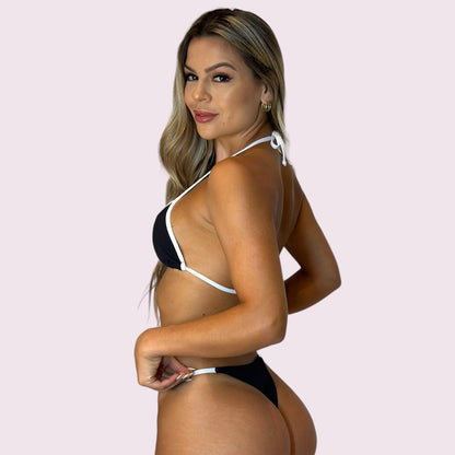 Biquíni Dubai Preto com Branco