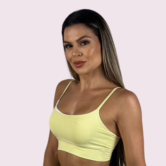 Top Isa Suplex Amarelo Candy