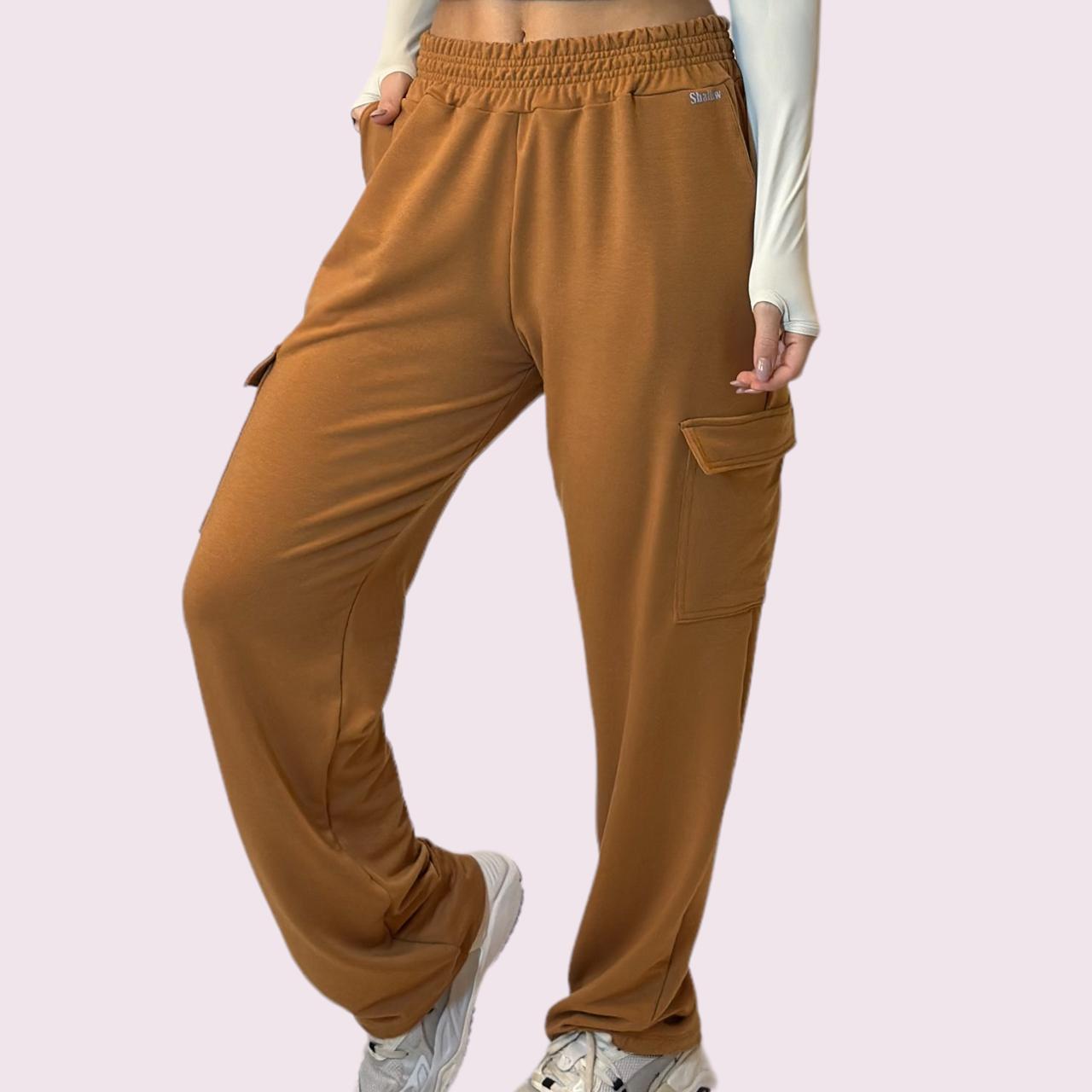 Calça Wide Moletom Terracota