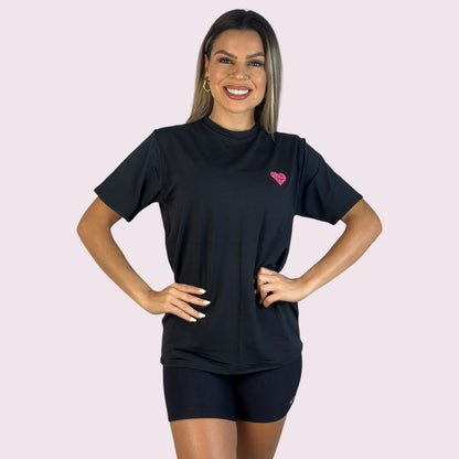 Camiseta Manga Curta Shallow Team Preta Unissex