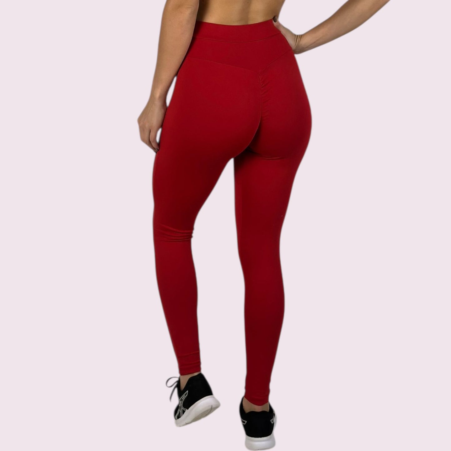 Legging Elastic Empina Bumbum Suplex Vermelho
