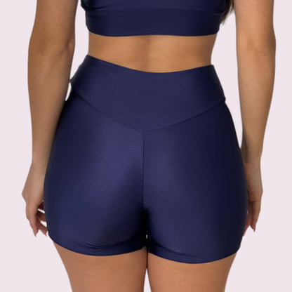 Shorts Cós V Metalizado Marinho