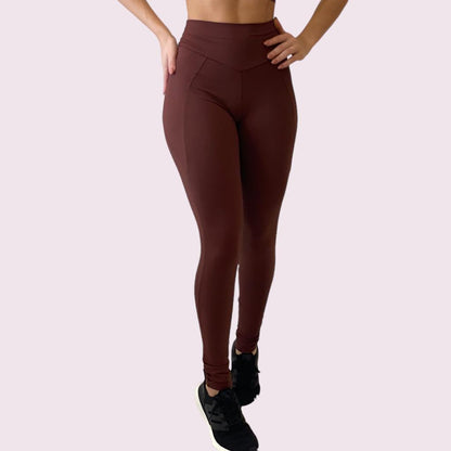 Legging Recortes Suplex Coffee