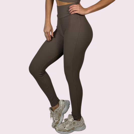 Legging Kim Cotelê Mocha Mousse