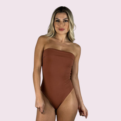 Maiô Bia Texturizado Terracota