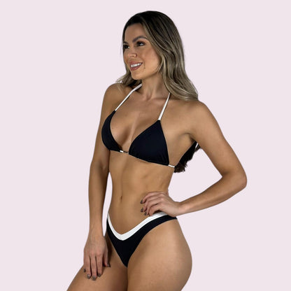 Biquíni Itapema Preto com Branco