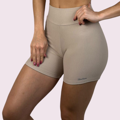 Shorts Cós V Cotelê Nude