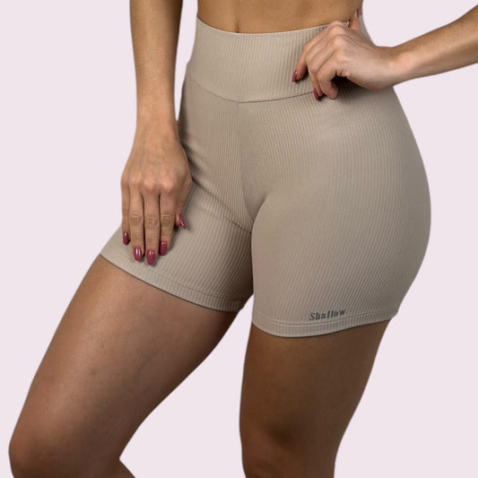 Shorts Cós V Cotelê Nude